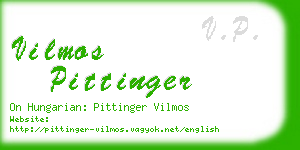 vilmos pittinger business card